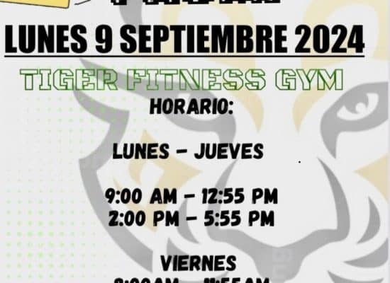 Horario del Tiger Fitness Gym