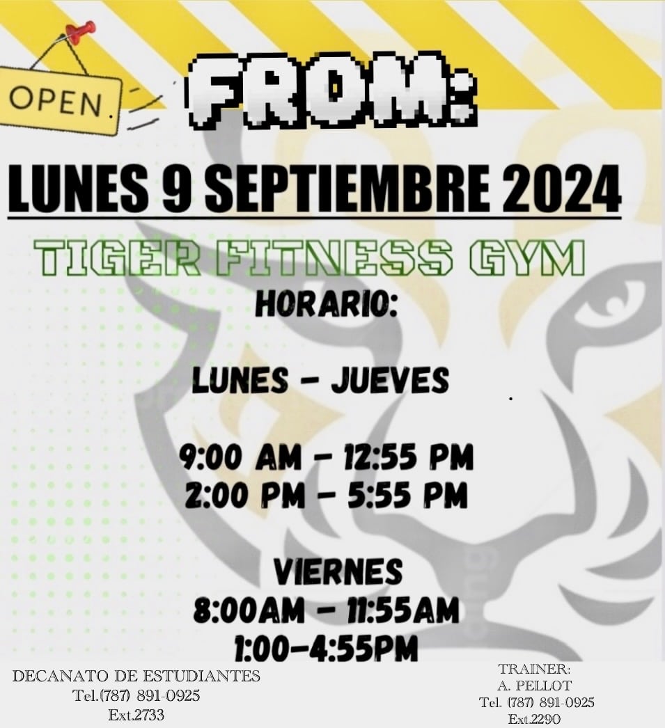 Horario del Tiger Fitness Gym