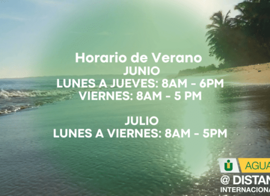 Horario de verano Oficina de Educación a Distancia e Internacionalización
