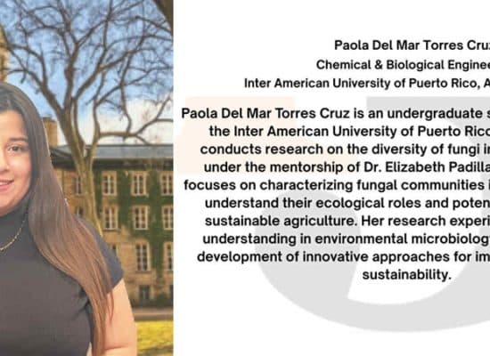 Paola Del Mar, estudiante investigadora y destacada de nuestro Recinto