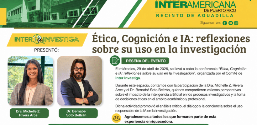 Conferencia – Ética Cognición e IA: reflexiones sobre su uso en la Investigación
